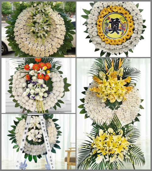 四川成都彭州市红岩镇八角村花圈速递