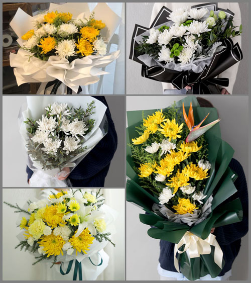 四川成都彭州市红岩镇八角村白事花束代送